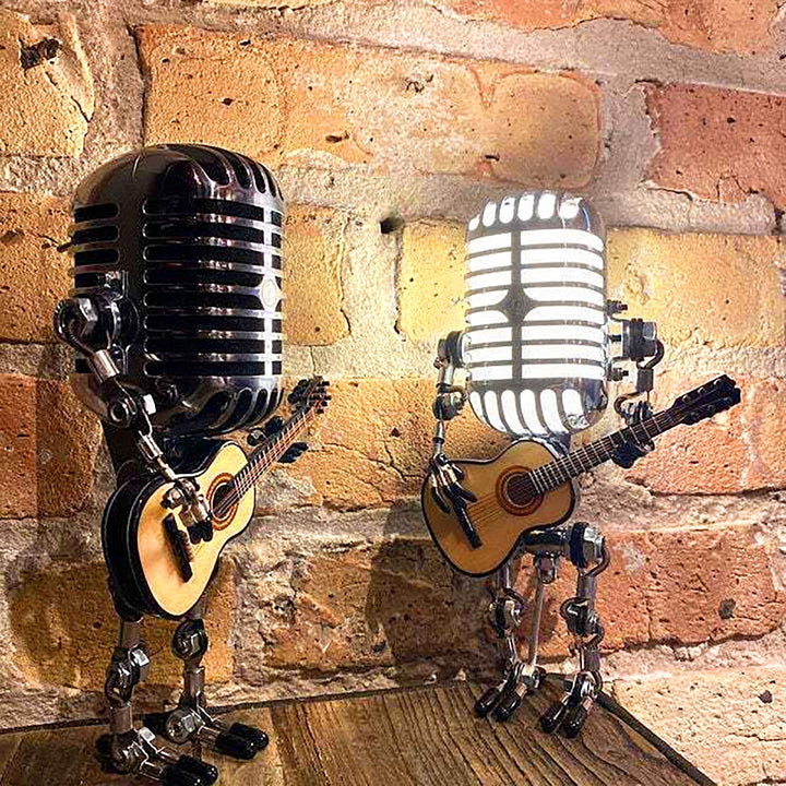 Lisslune | Vintage Guitar Playing Microphone Robot Lamp