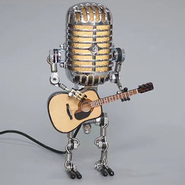 Lisslune | Vintage Guitar Playing Microphone Robot Lamp