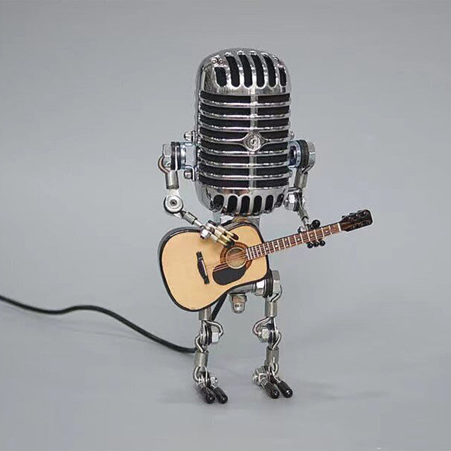 Lisslune | Vintage Guitar Playing Microphone Robot Lamp