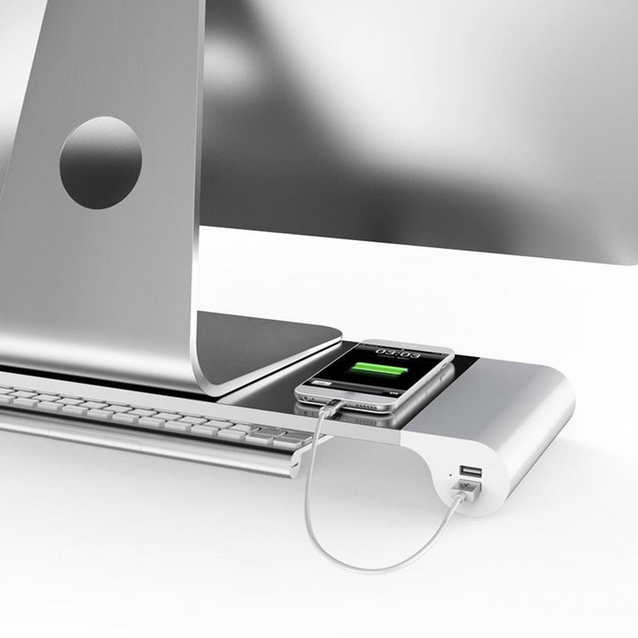 Lisslune | Universal USB Phone Charging Monitor Riser Stand