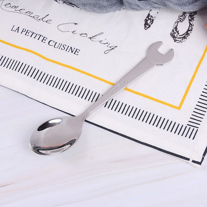 Lisslune | Creative Wrench Shape Fork Spoon Cutlery Set
