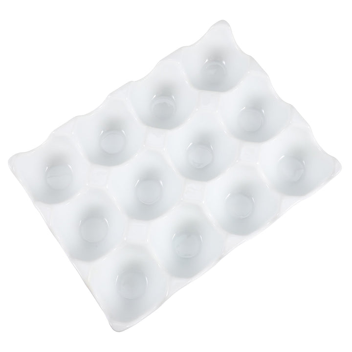 Lisslune | Creative 6 Grids White Ceramic Egg Tray