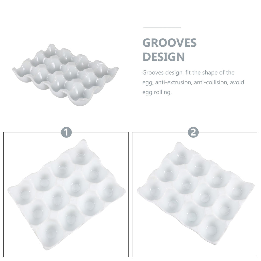 Lisslune | Creative 6 Grids White Ceramic Egg Tray