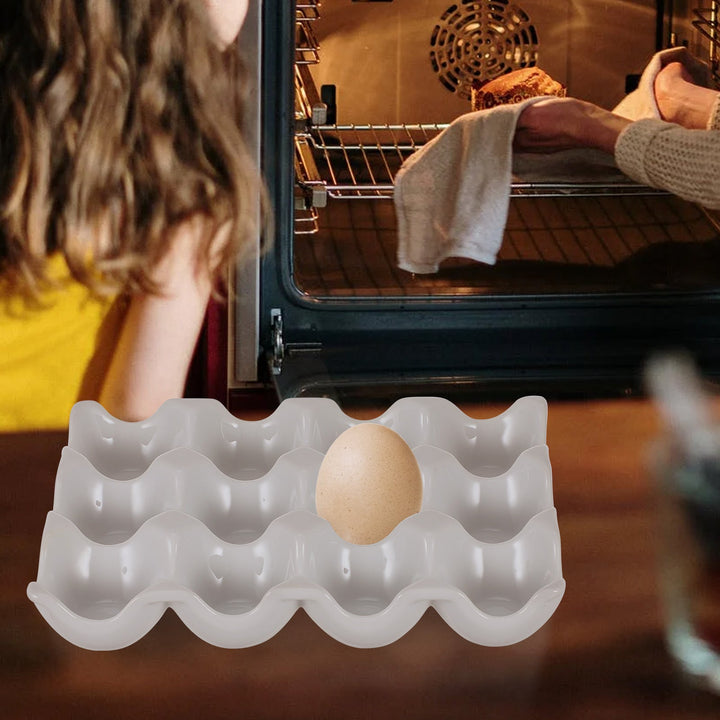 Lisslune | Creative 6 Grids White Ceramic Egg Tray
