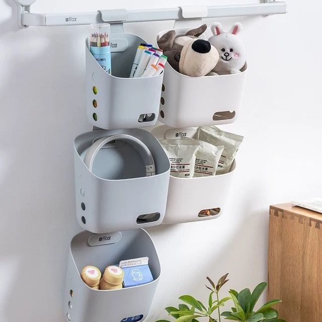 Lisslune | Wall-Mounted Simple Hanging Stackable Storage Basket