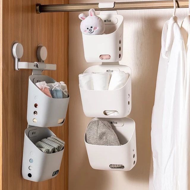 Lisslune | Wall-Mounted Simple Hanging Stackable Storage Basket