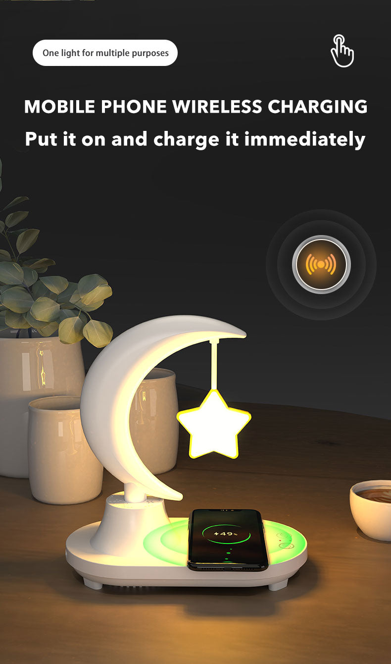 Lisslune | Moon Star Wireless Charging Night Lamp
