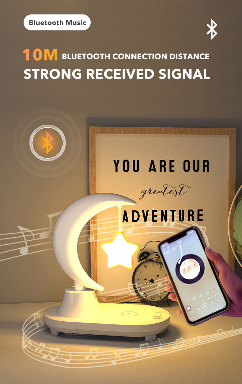 Lisslune | Moon Star Wireless Charging Night Lamp