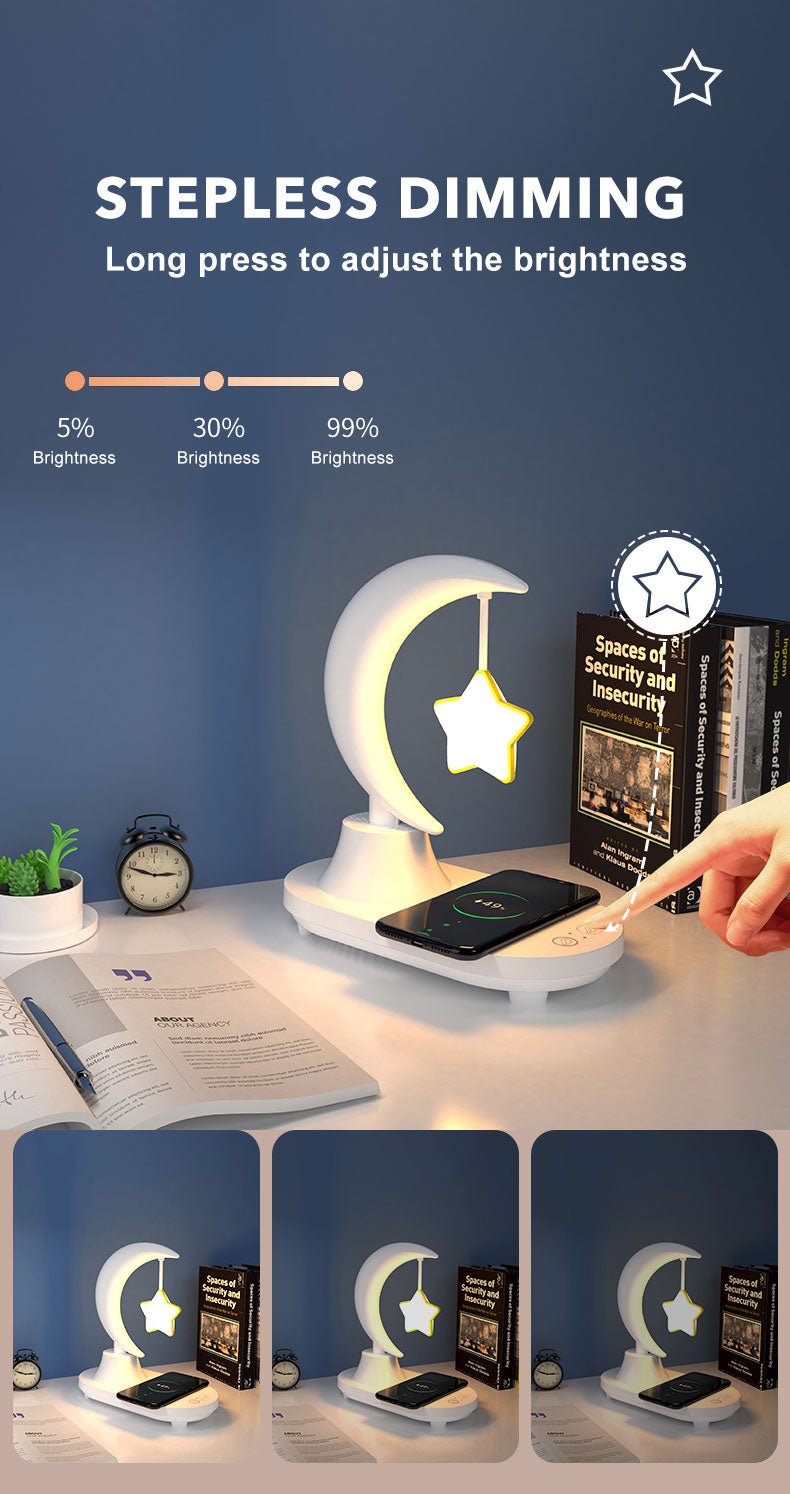 Lisslune | Moon Star Wireless Charging Night Lamp