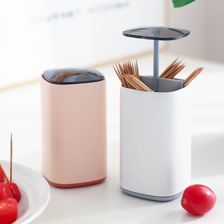 Lisslune | Elegant Pop-Up Toothpick Cotton Swab Storage Dispenser