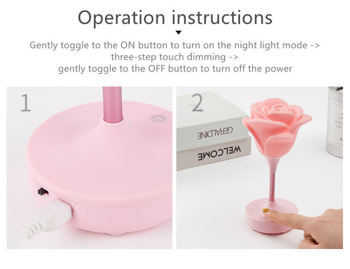 Lisslune | Rose Flower Romantic Touch Night Light