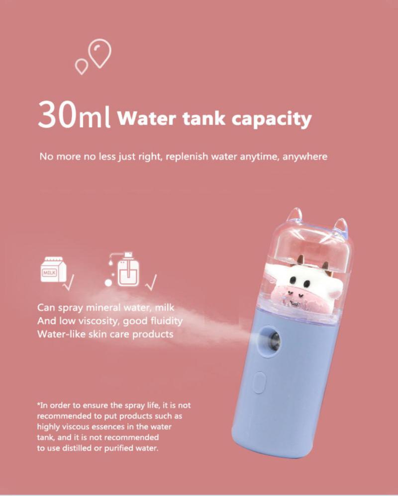 Lisslune | USB Cartoon Animal Rechargeable Mini Face Steamer