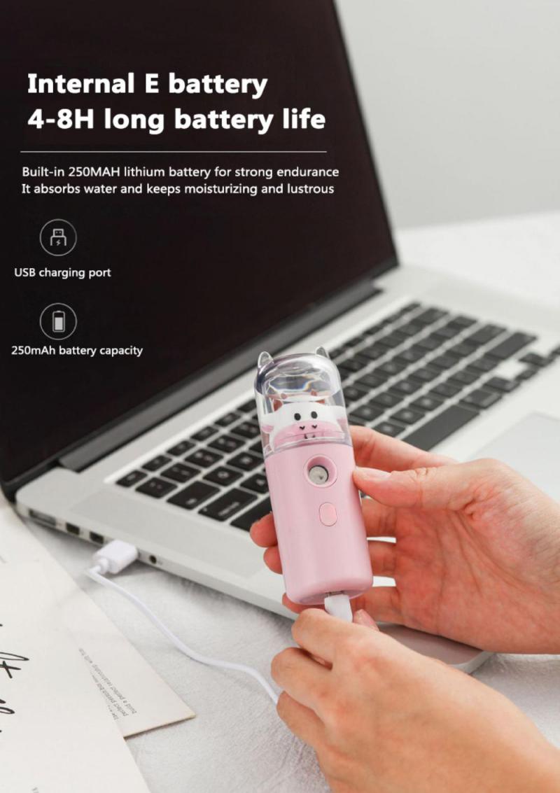 Lisslune | USB Cartoon Animal Rechargeable Mini Face Steamer