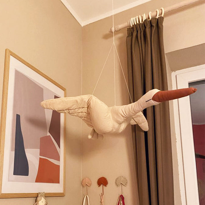 Lisslune | Creative Nursery Decor Hanging Swan Plush Doll