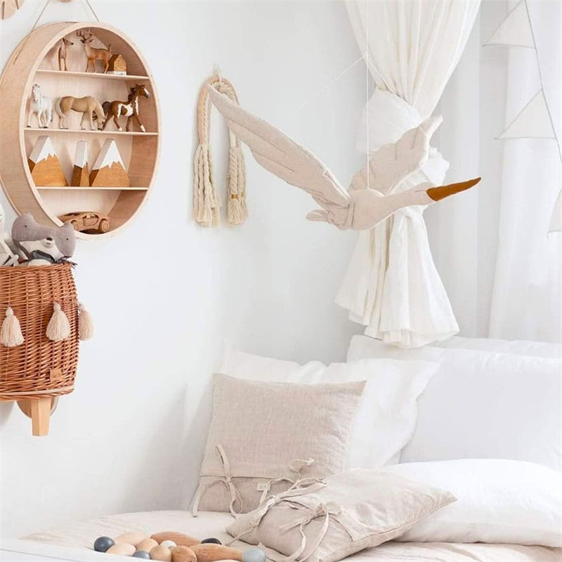 Lisslune | Creative Nursery Decor Hanging Swan Plush Doll