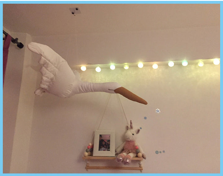 Lisslune | Creative Nursery Decor Hanging Swan Plush Doll