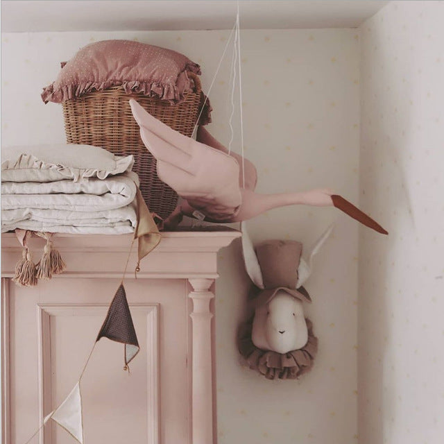 Lisslune | Creative Nursery Decor Hanging Swan Plush Doll