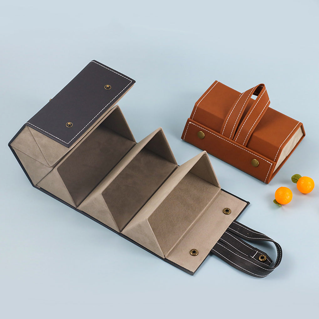 Lisslune | Folding Leather Travel Eyeglasses Organizer