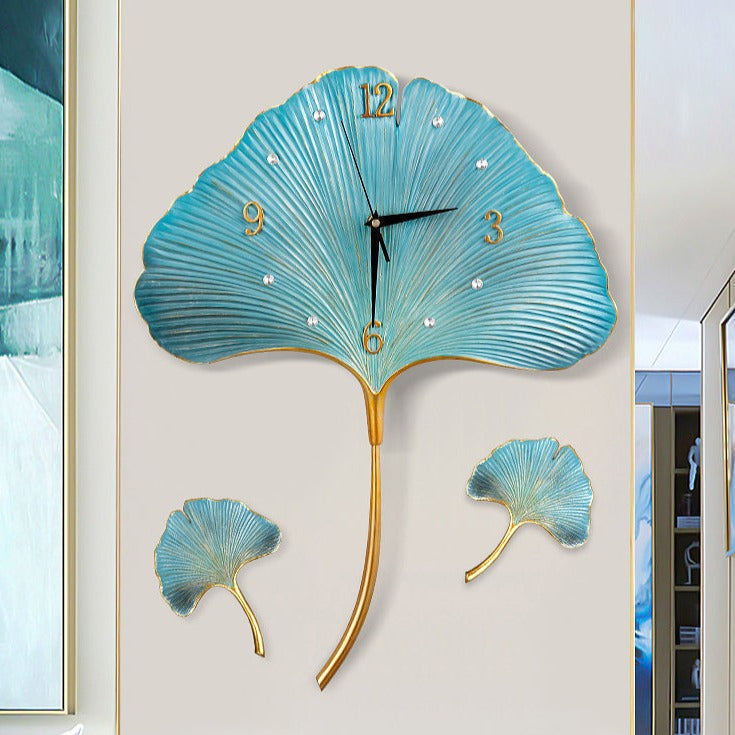 Lisslune | Elegant Leaf Wall Silent Clock
