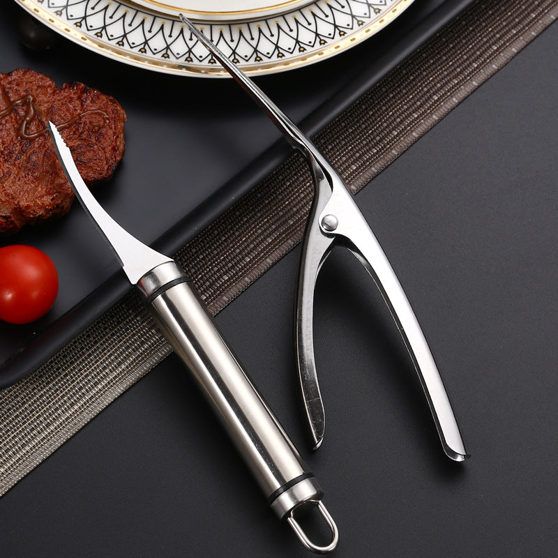 Lisslune | Shrimp Cleaner Stainless Steel Cutter