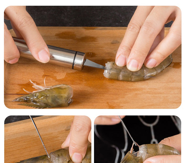 Lisslune | Shrimp Cleaner Stainless Steel Cutter