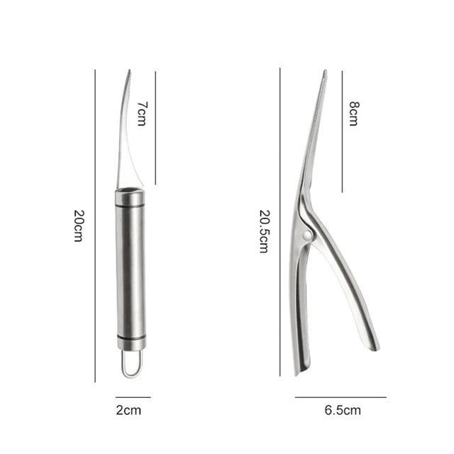 Lisslune | Shrimp Cleaner Stainless Steel Cutter