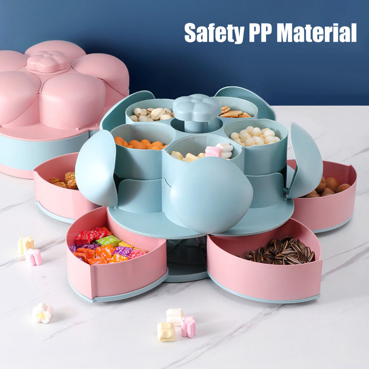 Lisslune | Two-Layer Rotating Flower Candy Snack Box