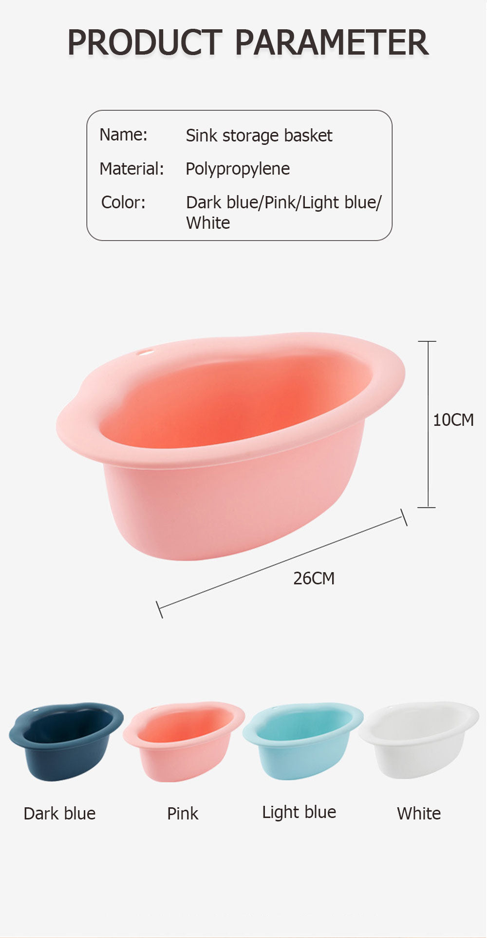 Lisslune | Kitchen Sink Easy Drain Side Basket
