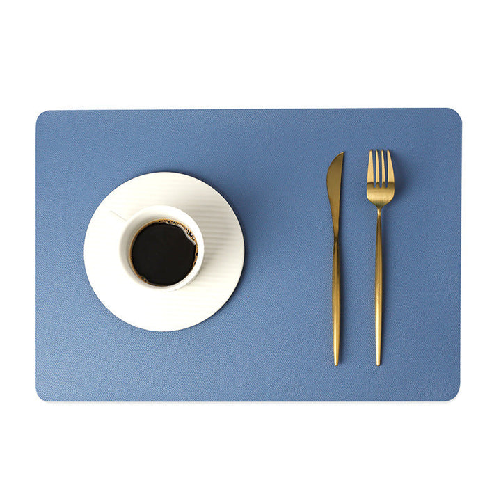 Lisslune | Modern Rectangular Waterproof PU Leather Place Mats