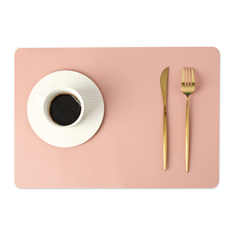 Lisslune | Modern Rectangular Waterproof PU Leather Place Mats