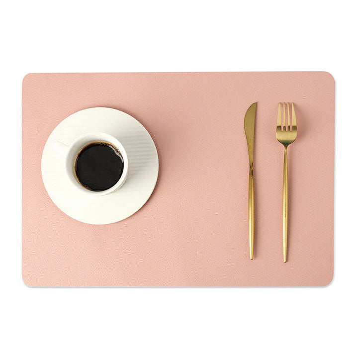 Lisslune | Modern Rectangular Waterproof PU Leather Place Mats