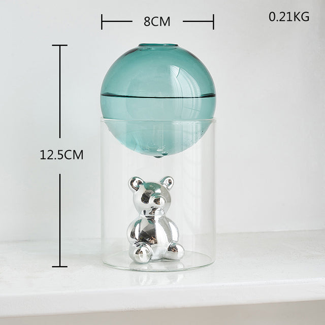 Lisslune | Transparent Double Glass Terrarium Art Vase