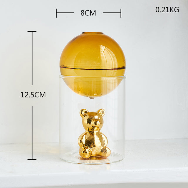 Lisslune | Transparent Double Glass Terrarium Art Vase