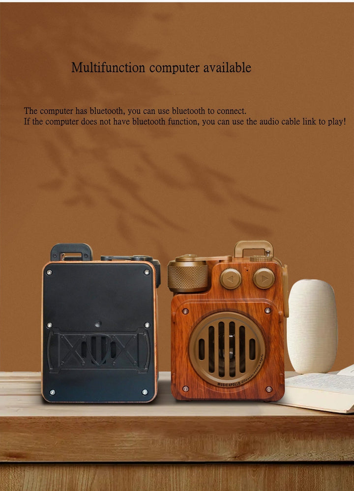 Lisslune | American Style Retro Bluetooth Radio Speaker