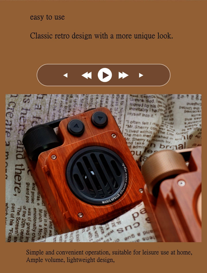 Lisslune | American Style Retro Bluetooth Radio Speaker