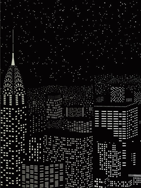 Lisslune | Blackout Amazing City Night View Window Sticker