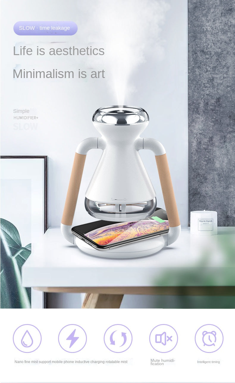 Lisslune | Mini Air Humidifier Wireless Phone Charger