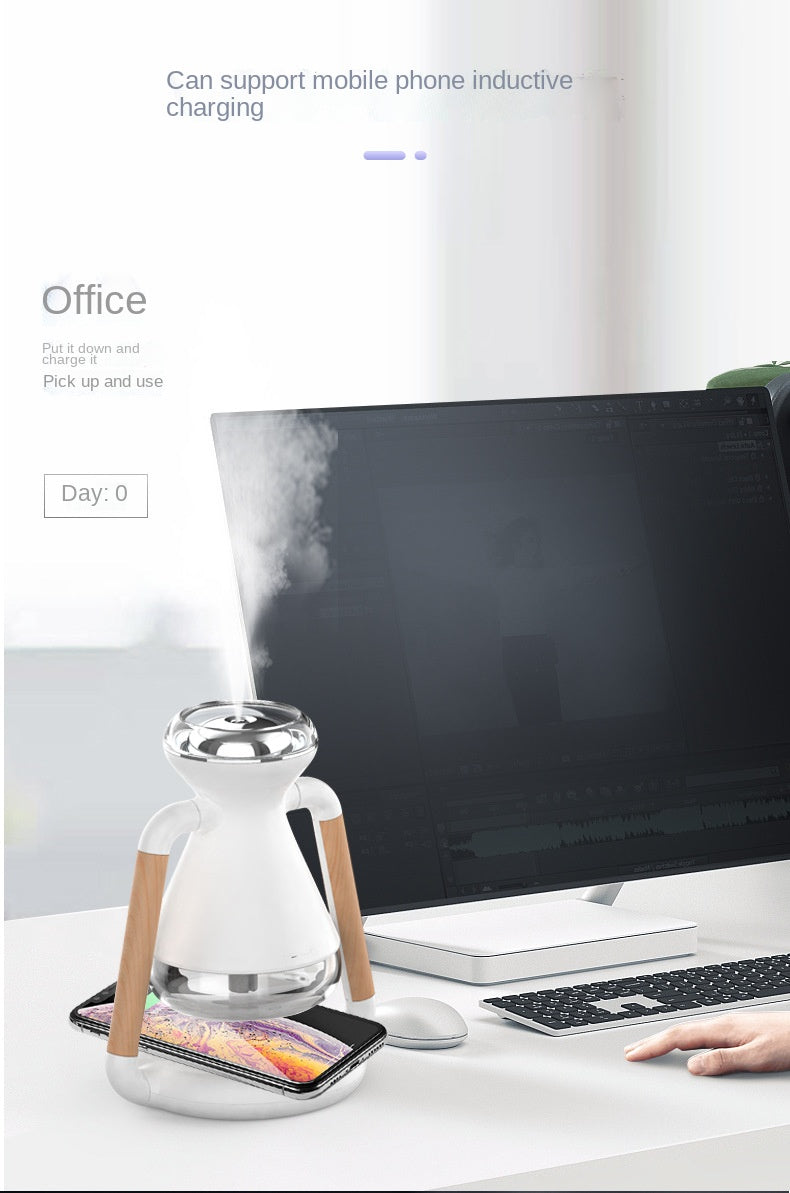 Lisslune | Mini Air Humidifier Wireless Phone Charger