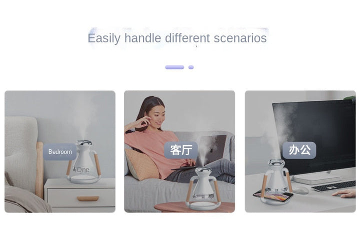 Lisslune | Mini Air Humidifier Wireless Phone Charger