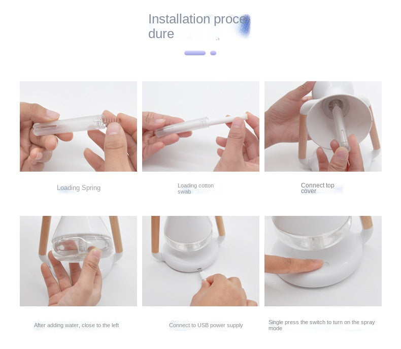 Lisslune | Mini Air Humidifier Wireless Phone Charger