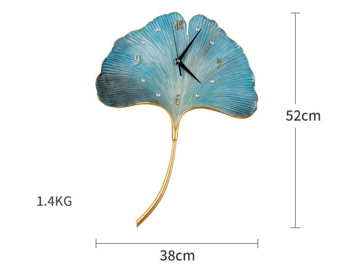 Lisslune | Elegant Leaf Wall Silent Clock