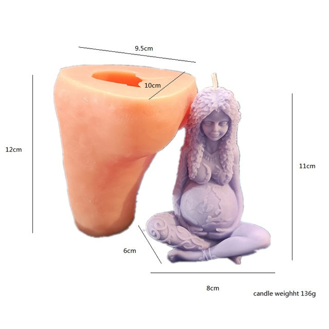 Lisslune | Handmade Mother Earth Candle Mold
