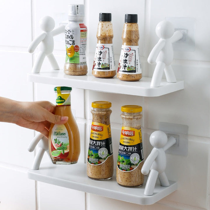 Lisslune | Punch-Free Human Figure Bathroom Shelf