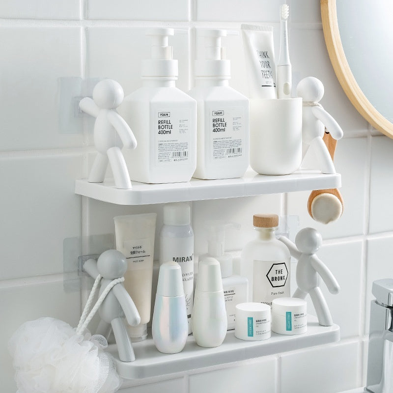 Lisslune | Punch-Free Human Figure Bathroom Shelf