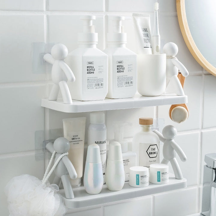 Lisslune | Punch-Free Human Figure Bathroom Shelf