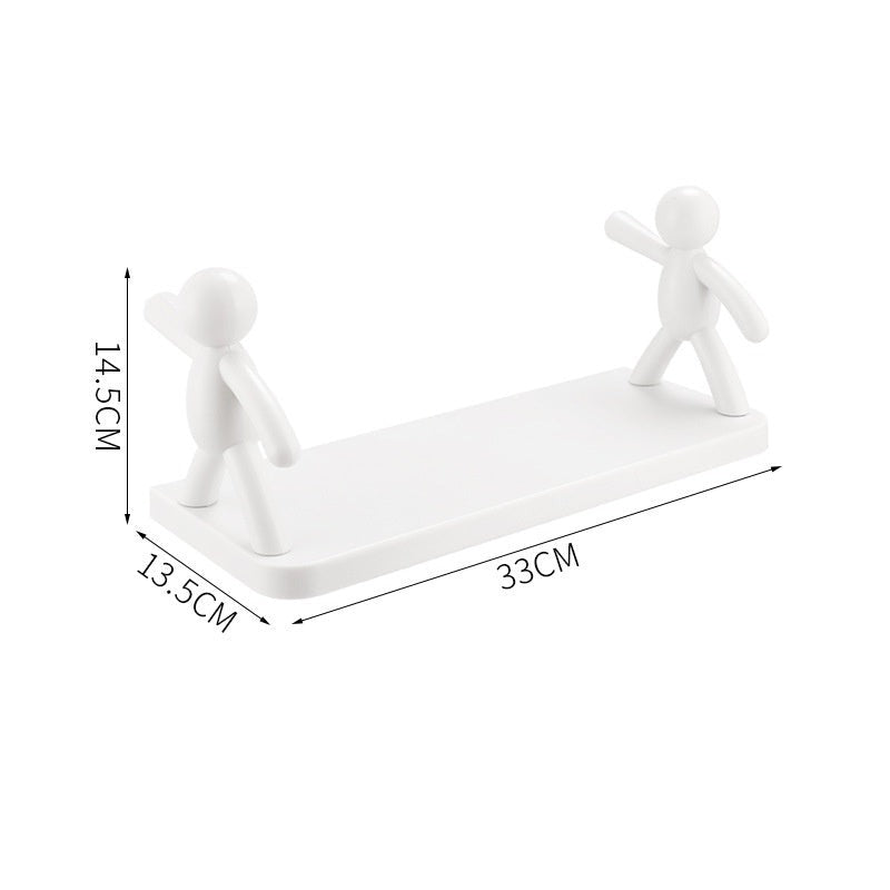Lisslune | Punch-Free Human Figure Bathroom Shelf
