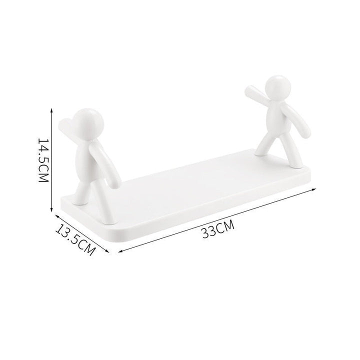 Lisslune | Punch-Free Human Figure Bathroom Shelf