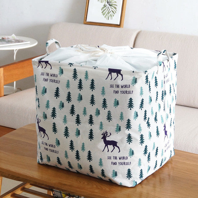 Lisslune | Large Capacity Cotton Foldable Laundry Basket