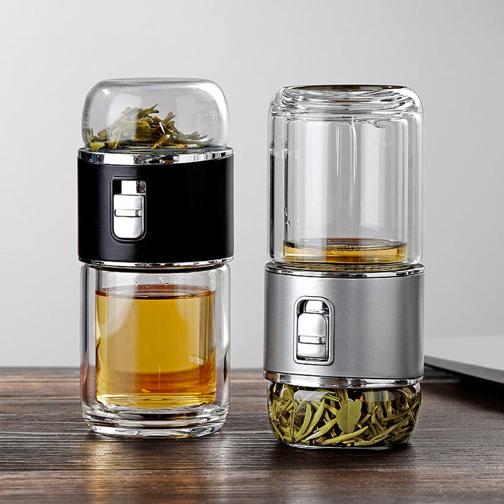 Lisslune | Double Glass Tea Infuser Thermos Bottle