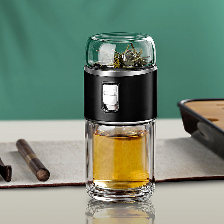 Lisslune | Double Glass Tea Infuser Thermos Bottle
